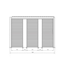 Pergola Ocean 3,6x6 bianco Bizzotto dimensioni con optional lame frangisole