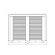 Pergola Ocean 3,6x6 natural-antracite Bizzotto dimensioni con optional lame frangisole
