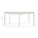 Pergola Ocean 3,6x6 rustic-bianco Bizzotto dimensioni