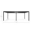 Pergola Ocean 3,6x7,2 antracite Bizzotto dimensioni