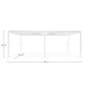 Pergola Ocean 3,6x7,2 bianco Bizzotto dimensioni