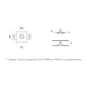 Perseo 4181 Faretto a incasso a plafone 9010 novantadieci dimensioni