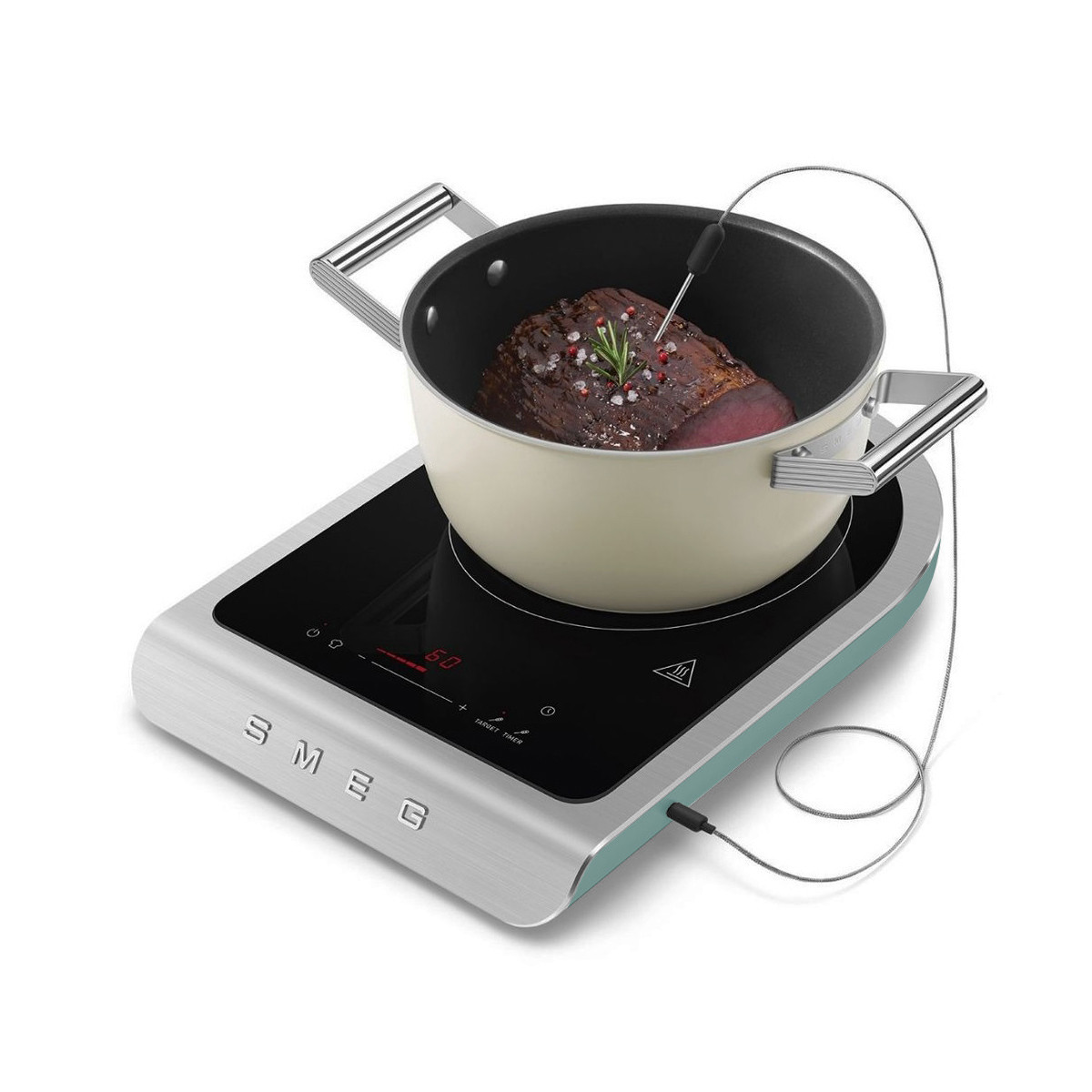 Piano cottura a induzione portatile Smeg PIC01EGMEU Verde smeraldo opaco