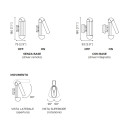 Picchio Lampada da parete Contardi dimensioni