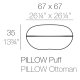 Pillow pouf Vondom dimensioni