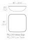 Pillow tavolino Vondom dimensioni