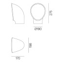 Artemide Piroscafo lampada da terra outdoor dimensioni