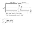 Pixel Modulo centrale alto Vondom dimensioni