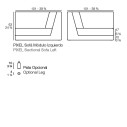 Pixel Divano componibile sinistro Vondom dimensioni