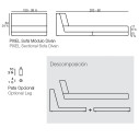 Pixel Modulo Divano chaiselongue grande Vondom dimensioni