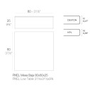 Pixel Tavolino 80x80x25 Vondom dimensioni