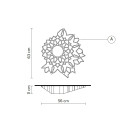 Plafoniera/Applique Notredame PL130 4B INT misure