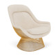 Knoll Platner Poltrona Easy Chair Oro 18K vista