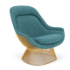 Knoll Platner Poltrona Easy Chair Oro 18K vista