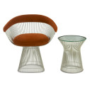Knoll Platner Tavolino nickel Ø 40 vista