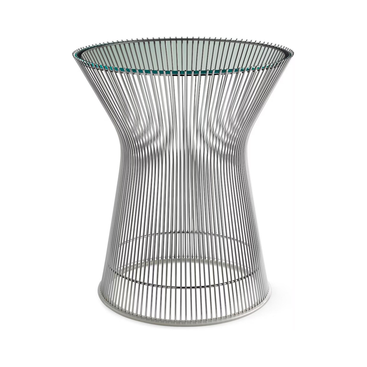 Knoll Platner Tavolino nickel cristallo Ø 40