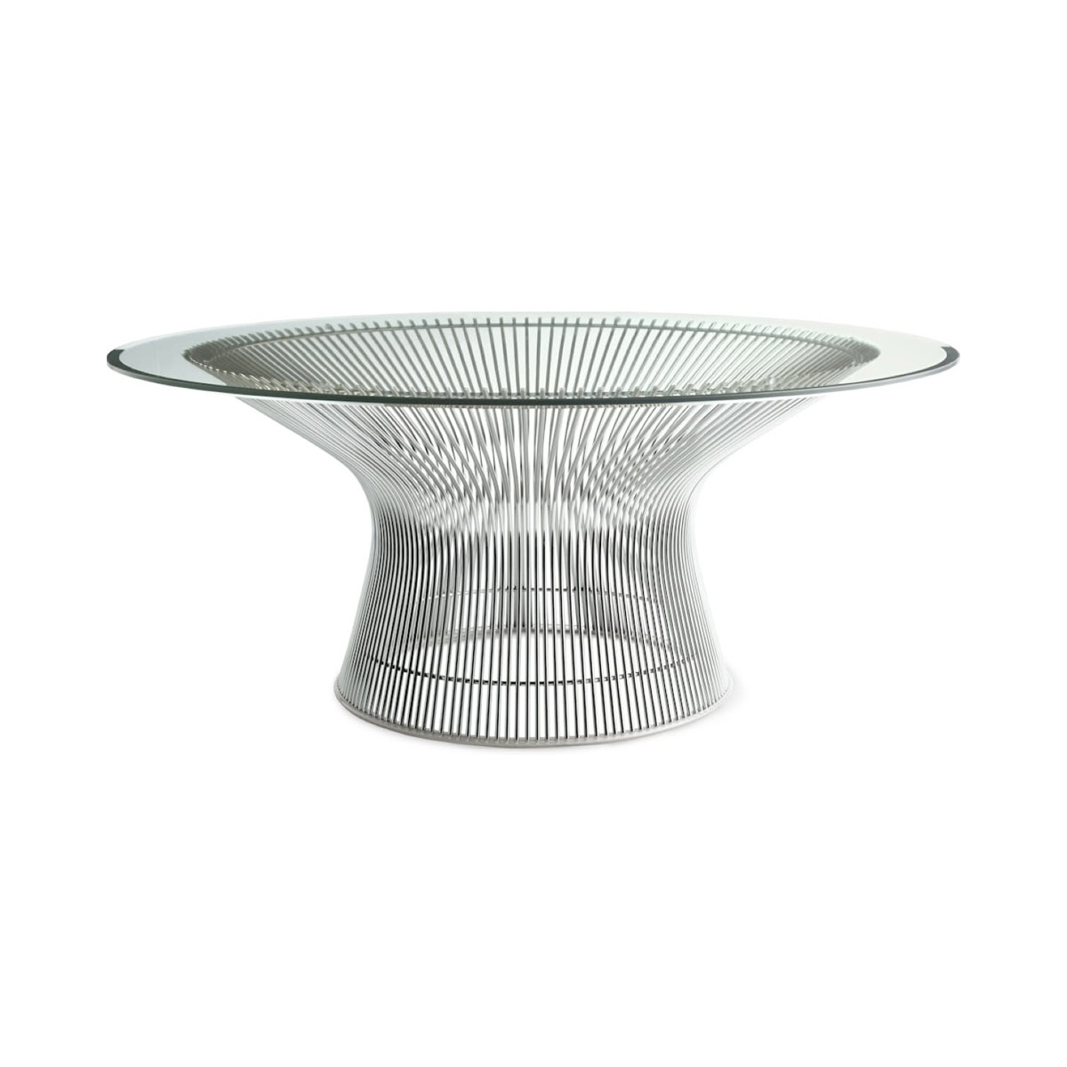 Knoll Platner Tavolino nickel cristallo Ø 91,5