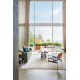Knoll Platner Tavolino nickel cristallo Ø 107 ambientazione