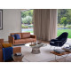 Knoll Platner Tavolino nickel cristallo Ø 107 ambientazione