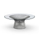 Knoll Platner Tavolino nickel cristallo Ø 107 vista