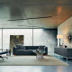 Knoll Platner Tavolino nickel cristallo Ø 107 ambientazione