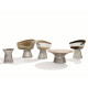 Knoll Platner Tavolino nickel cristallo Ø 107 ambientazione