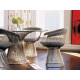Knoll Platner Tavolo nickel vetro Ø 135 ambientazione