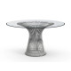 Knoll Platner Tavolo nickel vetro Ø 135 vista