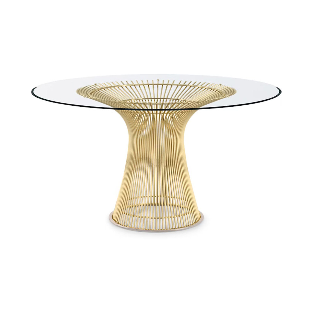 Knoll Platner Tavolo Oro 18K e Cristallo Ø 135