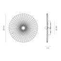 Plissè Ø 60 Lampada da soffittoo Firmamento Milano dimensioni
