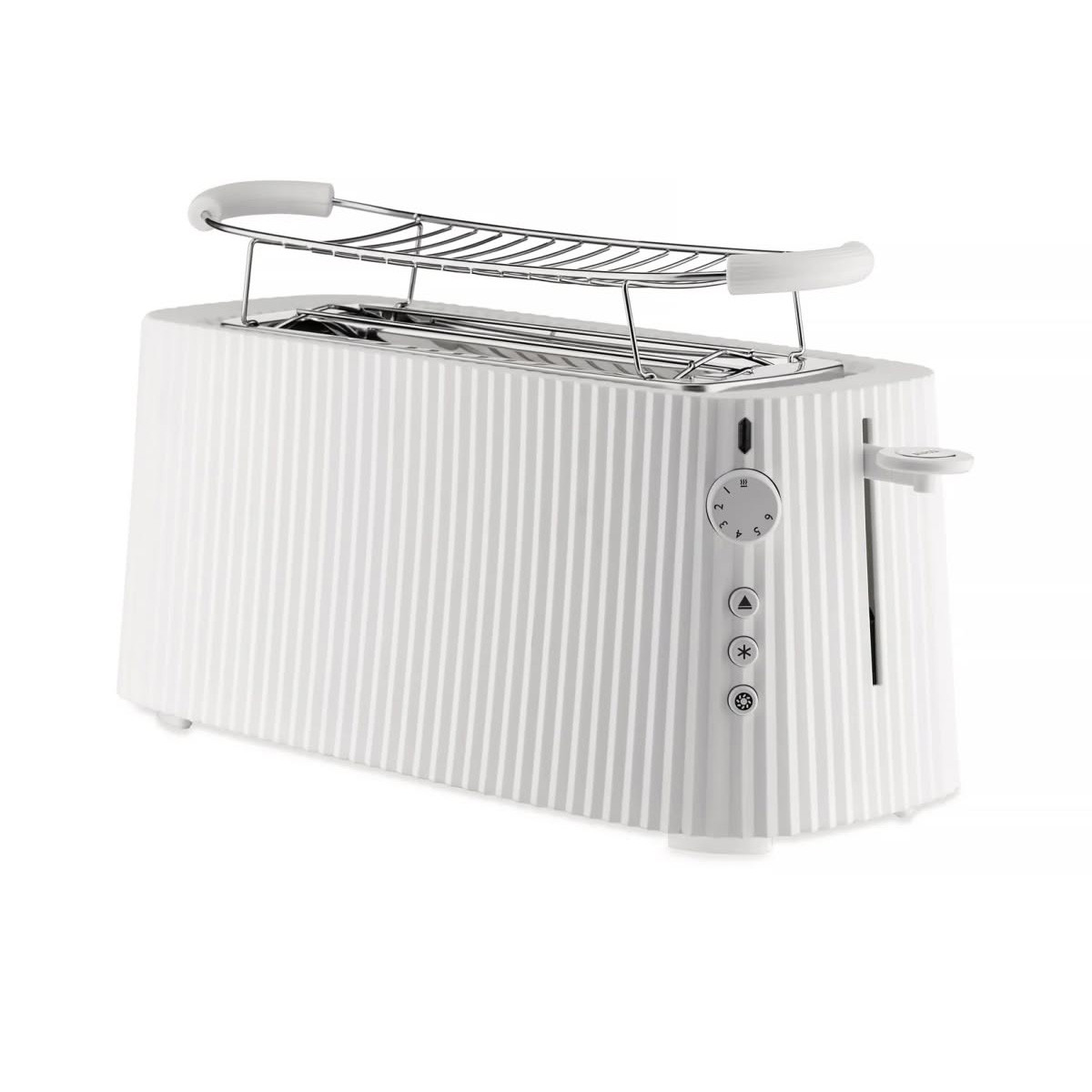Alessi Plissè MDL15 W Tostapane a doppio scomparto lungo Bianco