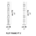 Plot Frame PT 2 lampada da terra Vistosi dimensioni