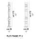 Plot Frame PT 2 lampada da terra Vistosi dimensioni