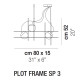 Plot Frame SP 3 lampada a sospensione Vistosi dimensioni