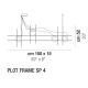 Plot Frame SP 4 lampada a sospensione Vistosi dimensioni