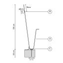 Pois H 118 Lampada da esterno Karman dimensioni