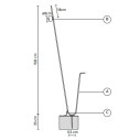 Pois H 158 Lampada da esterno Karman dimensioni