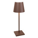 Poldina L DESK Pro LED lampada da tavolo Corten Zafferano vista