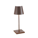Poldina Mini Pro LED lampada da tavolo Corten Zafferano vista