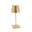 Poldina Mini Pro LED lampada da tavolo Foglia color Oro Zafferano vista
