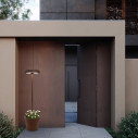 Poldina Reverse Solar L RF LED lampada da terra solare ricaricabile Corten Zafferano ambientazione