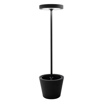 Poldina Reverse Solar L RF LED lampada da terra solare ricaricabile Nero