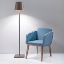 Poldina XXL Pro lampada da terra Corten Zafferano ambientazione