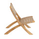 Poltrona pieghevole Chabeli in legno di acacia e corda beige FSC 100% vista