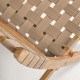 Poltrona pieghevole Chabeli in legno di acacia e corda beige FSC 100% dettaglio
