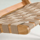 Poltrona pieghevole Chabeli in legno di acacia e corda beige FSC 100% dettaglio
