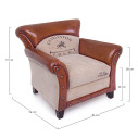 Poltrona Charleston Bizzotto dimensioni