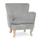 Poltrona Chenille grigio chiaro Bizzotto vista