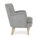 Poltrona Chenille grigio chiaro Bizzotto vista