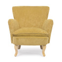 Poltrona Chenille ocra Bizzotto vista